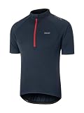 ARSUXEO Radfahren Trikot Herren Kurzarm Mountainbike Trikot Halb Reißverschluss Radfahren Hemd 609 Dunkelblau M