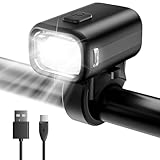 LED Fahrrad Licht Vorne Fahrradlicht USB C Aufladbar Fahrradlampe mit 1000mAh Akku, StVZO Zugelassen Fahrradbeleuchtung Vorne IPX5 Wasserdicht Fahrrad Frontlichter für Fahrrad Rennrad MTB Ebik