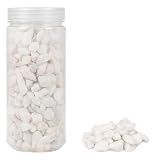 HEKU großformatige Deko-Steine (9-13mm) in weiß, ca. 750g I Vielseitig Einsetzbar I Praktisch Verpackt I Ideal für Dekoration und Bastelprojek