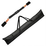 SUIXI Skitasche & Skitragegurt Set (2-in-1) – Ultraleichter Skisack 190cm & Verstellbarer Ski Träger für Stiefel & Stöcke – Das komplette System für Auto & S