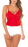 Wickel V-Neck Träger Crop Top mit Volant S
