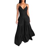 Rückenfreie Latzhose, Neckholder-Jumpsuit für Damen, sexy, ärmellos, Denim-Kleid, eleganter V-Ausschnitt, Jumpsuits, Sommer, Spaghettiträger, Spielanzug, modisch, Strapsanzug, Playsuits mit w