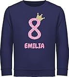 Sweater Kinder Sweatshirt Jungen Mädchen Pullover - Kindergeburtstag 8 Jahre | Geburtstagsmotiv für 8-Jährige mit Namen | 8. Geburtstag | Geburtstagsgeschenk für 8 jährige - 152 (12/13 Jahre)