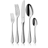 WMF Kent Plus Edelstahl Besteck Set 6 Personen, Essbesteck Set 30 teilig, Hohlheftmesser, Cromargan protect poliert, kratzbeständig, spü