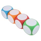 HOMSFOU 4 Stück Leere Schaumstoffwürfel Würfel Abwischen Schäumt Würfel Spielwürfel Löschbare Würfel Riesige Schaumstoffwürfel Klein Kinderspielzeug Lernwürfel Leere DIY-würfel J