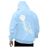 Meine bestellungen anzeigen Hoodie Herren Buchstabenmuster Langarm Hoodie mit Taschen Lockere Langen Ärmeln Pulli für Männer Warm Pullover mit Kapuze Sport Sweatshirt Kängurutaschen Hoodie Sw