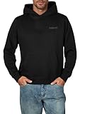 JACK & JONES Hoodie Herren Relaxed Fit mit Print JWHINTERLUDE Sweat Hood Plus Size Kapuzenpullover Pullover Sweatshirt, Größe:6XL, Farbe:Black
