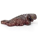 Nelson Creations, LLC 3,8 cm Leguane-Eidechse, natürlicher Speckstein, handgeschnitzt, Tierschnitzerei, Totem-Fig