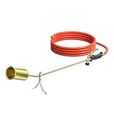 Wiltec Unkrautbrenner bis 1850°C Gasbrenner mit 80kW, Abflammgerät für Unkraut, 85 cm Unkrautvernichter, Dachbrenner mit 5 m S