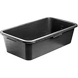 KADAX Mörtelkasten 40L, Mörtelwanne für Baustelle 70x39x18cm eckige Zementwanne aus Kunststoff, schwarze Mörtelkiste, stabiler Betonkübel mit Griffen, Speiswanne, Baukübel, Mortar box