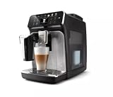Philips EP4446/70 Vollautomat LatteGo Espressomaschine, Serie 4400, SilentBrew Technologie, Schnellstart, aromatischer Kaffee aus frisch gemahlenen Bohnen, 12 heiße und kalte Getränke, schw