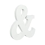 Simple Elements Dekorative Holzbuchstaben – 3D-Holzbuchstaben Dekoration für Kinderzimmer, Babynamen, Hochzeiten, Geburtstage, Partys und Wohnkultur – & – 7,6 cm B x 10,2 cm T x 10,2 cm H – Weiß