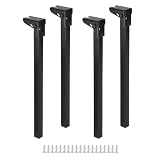 SOUTHJIELING 4 x Tischbeine, 20 cm/25 cm/30 cm/35 cm, faltbare Metallbeine für Büro, Couchtisch, Laptoptisch, robuste Möbelb