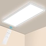Epicflare LED Deckenleuchte 58x20x2.8 cm IP44 LED Panel mit Fernbedienung 2700K - 6500K Led Deckenleuchte Flach Warmweiß Kaltweiß für Wohnzimmer Schlafzimmer Küche B