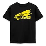 Spreadshirt Dortmund Fußball Fan Sport Kinder T-Shirt, 122/128 (7-8 Jahre), Schw