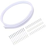 SUPVOX Flexibles Gardinenschienen Satz 5m aus Edelstahl und Pvc Biegsame Deckenmontage Vorhanggleitschiene mit Laufrollen für Raumteiler und Duschvorhäng
