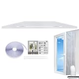 AC-Einheit Fensterdichtung – Klimaanlagen-Entlüftungsdichtungsset, AC-Isolationsset mit Reißverschluss, Klimaanlagen-Entlüftungsisolierungs-Kit für Wohnzimmer, Zuhause, Wohnung, Schlafsaal, Werk