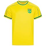JELEX Retro History Herren Trikot | mit eingesticktem Logo & Kurzarm | Nostalgie-Design für Fußballfans | ideal für Sammler (DE/NL/SE/PL, Alphanumerisch, XL, Regular, Regular, Brasilien)