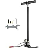 VEVOR PCP-Handpumpe, 4-stufig, 30 MPa 4500 PSI Hochdruck-PCP-Luftgewehr-Füllbügelpumpe mit Öl-Feuchtigkeitsfilter-Manometer, Edelstahl für Luftgewehre, Tauchflaschen, Paintball-Fü