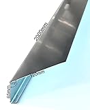 Traufblech 2 Meter lang, Traufeinlauf 120mm x 65mm, Winkel 115° Rinneneinlauf Dach-Rinnen-Einhang Dachblech Trauf-Dichtung in grau anthrazit RAL 7016 (120 x 65 x 2.000mm mit 115°)