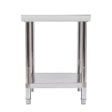 Edelstahl Tisch für Vorbereitung & Arbeit 30 x 24 Zoll, kommerzielle Heavy Duty Food Prep Worktable mit Unterregal für Restaurant, Haus und H