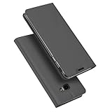 Verco Handyhülle für Galaxy J4+, Premium Handy Flip Cover für Samsung Galaxy J4 Plus Hülle [integr. Magnet] Book Case PU Leder Tasche, Schw