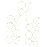 BESTOYARD 5 Sätze -anhänger Herzförmiger Traumfängerring Herz- -Ring Makramee-Reifen Halbmondförmiger Kranzring Selber Machen Golden Eisen 4 Stück * 5