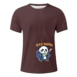 Hochwertiges Herren T-Shirt mit erstklassigem Druckdesign für Alltagsaktivitäten Freizeitkleidung (Brown, S)