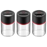 Silit Storio Gewürzstreuer-Set 3-teilig, Feinstreuer Grobstreuer Gewürzglas Glas, Kunststoff, spülmaschinengeeig