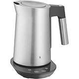WMF Kineo Wasserkocher mit Temperatureinstellung 1,6l, Kalkfilter, 3000 W, Live-Temperaturanzeige, elektrischer Wasserkocher, Trockenlauf- und Überhitzungschutz, E