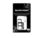 Nano SIM und Micro SIM Karten Adapter Set für Smartphone, Handy und Tablet: 4 in 1 Komplett Set, Mini Set mit Klicksicherung, 100% passgenau, Nano zu Micro, Nano zu Standard, Mikro zu S