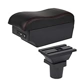 VAAKLM Kompatibel Mit Mini Für Cooper R50 R52 R53 R56 R57 R58 Auto-Armlehnenbox Mittelkonsole Aufbewahrung Armlehnenbox Modifikationszubehör Mit USB Autoarmlehnen(2)