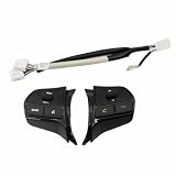 ASJFGTEH Lenkrad-Audiolautstärkeregler, Musiksteuerungstaste/Passend for K2 / Passend for Rio 3 2011-2014(Piano Black Switch)