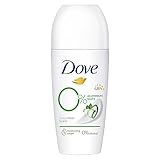 Dove Deodorant Roll-on Gurkenduft 0% Deo ohne Aluminiumsalze mit 1/4 Pflegecreme und 48 Stunden Schutz 50 ml 1 Stück