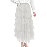 Tütü Damen - Rot Grün Braun Karneval Rock Tütü für Karneval Party Glitzer Pailletten 80er Jahre Tüllrock Faschingskostüme Mini Kurz Vintage Abendkleider Ballettk