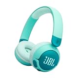 JBL Junior 320 BT, Kabellose On-Ear Bluetooth-Kopfhörer mit eingebautem Mikrofon für Kinder, 50 h Wiedergabe, Safe Sound, geringer Lautstärke, einfacher Bedienung und Sticker-Set, Grü