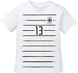 EZYshirt® WM & EM Deutschland Shirt | WM & EM Trikot | Wunschname und Nummer T-Shirt Baby Bio Baumw