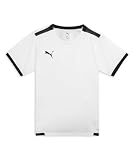 PUMA Unisex Kinder Teamliga Jersey Jr Shirt, Puma White-puma Black, 152 EU