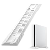 KlsyChry PS4 Slim Standfuß Vertical Stand für PlayStation 4 Slim, mit Stabiler Fuß und Lüftungsschlitzes Design zur sichere Aufbewahrung der Konsole(Weiß)