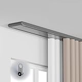 Heavy-Duty Deckenvorhangschienen-Set, versteckte stille Doppelstange für Schlafzimmer & Wohnzimmer, Fensterdrapierschienensy