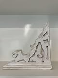 2 Stück 27,0 x 8,0 x 28,5 cm Corbels für Regale Holz Corbels Dekorative Regalträger Holz Vintage Regal Bauernhaus Dek