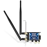 EDUP WiFi 6E Bluetooth 5.3 PCIE WLAN Karte Intel AX210 5400Mbit/s WLAN Netzwerkkarte Adapter, 802.11AX DualBand 2.4Ghz/5Ghz Antenne Preiswerter AX210 Chip für PC Desktop Windows 10&11 64-B