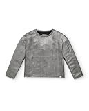 T-Shirt für Mädchen, langärmlig, Metallic-Grau mit Glitzereffekt, Kollektion The Land of Ice (Größe 4 Jahre)