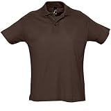 Sols Herren Summer II Pique Polo-Shirt, Kurzarm (XL) (Schokolade)