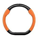 Lenkradbezug Für Chery Für Tiggo 3 4 5 7 Für Pro 8 Für Plus Für Arrizo 7 GX 5X EQ7 Für Fulwin 2 Für A3 Für A5 Wildleder Carbon Faser Anti Slip Lenkrad Abdeckung Lenkrad Schutzhülle(Type D Black)