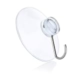 Nordstern Saugnäpfe mit Haken 10er Pack - Transparente Saughaken für Fenster, Bad und Küche - Ideal für Fensterdeko, Lichterketten und als Handtuchhalter - 40