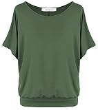 Van Der Rich ® - Oversize T-Shirt mit Fledermausärme - Damen(Khaki, XL)
