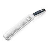 Zyliss E900033 Smooth Glide Rasp Käsereibe, Kunststoff/Edelstahl, Weiß/Grau, Feinreibe für Zitronen, Käse, Muskat, Schokolade und mehr, besonders scharfe Universalreibe aus E