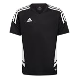 Adidas Unisex Kids CON22 JSY Y T-Shirt, Black/White, 7-8