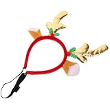 MERRYHAPY Haustier-Stirnband Zu Weihnachten Haustier Stirnband Welpen Geweih Kopfbedeckung Urlaub Haustier Kostümzubehör Hund Rentiergeweih Kostüm Festival-Haustier-Stirnband Plü